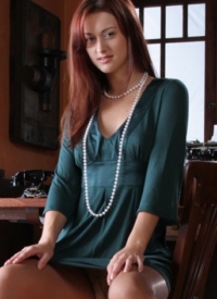 Karlie Montana Green Dress Office Fantasy