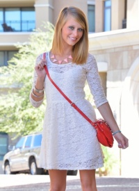 Lauren Clare FTV Cute White Dress