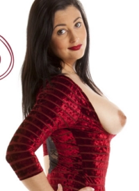 Scarlett Morgan Red Dress Nude Muse